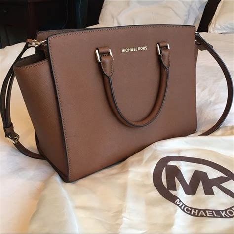 camel colored michael kors selena bag|Michael Kors camel handbag.